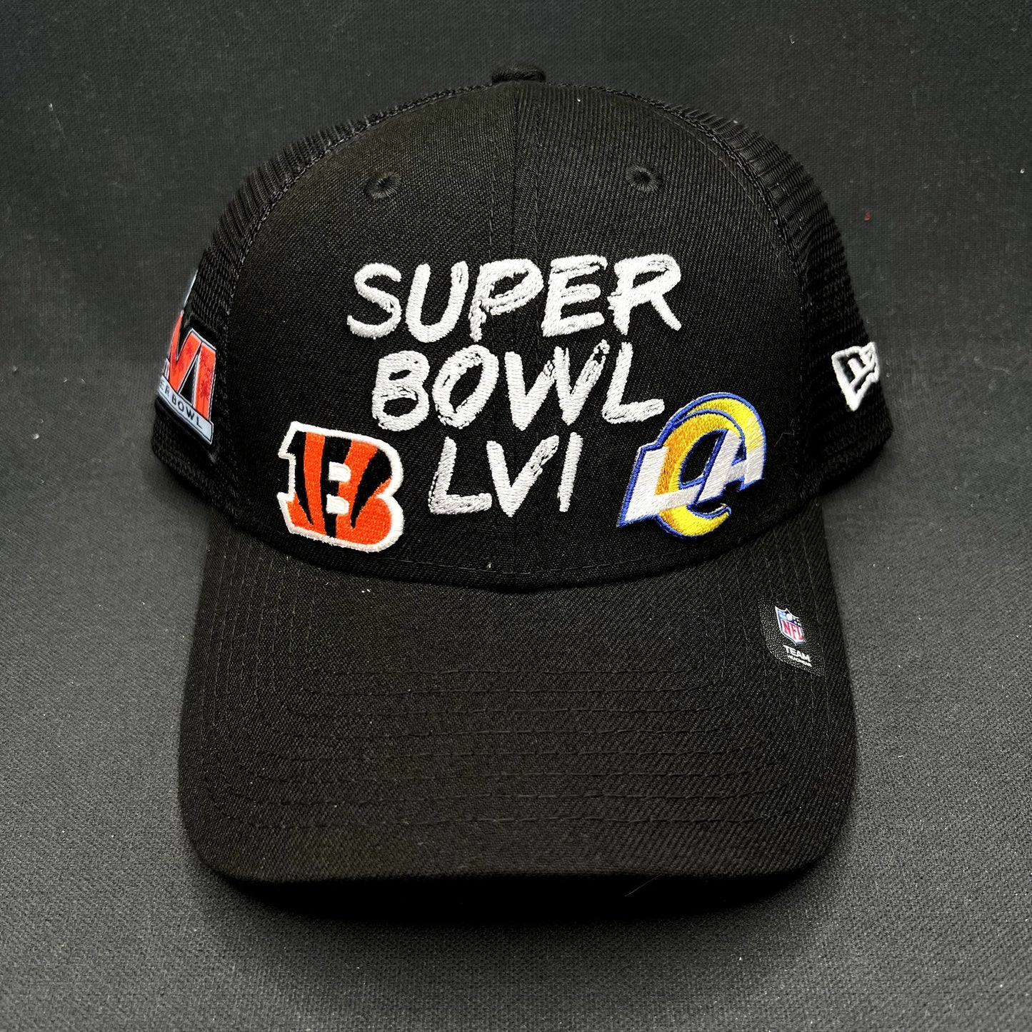 New Era Super Bowl LVI Bengals vs Rams Trucker Snapback Hat NFL 2022