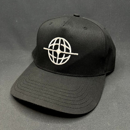 American Football Globe Logo Snapback Hat Black Adjustable Cap