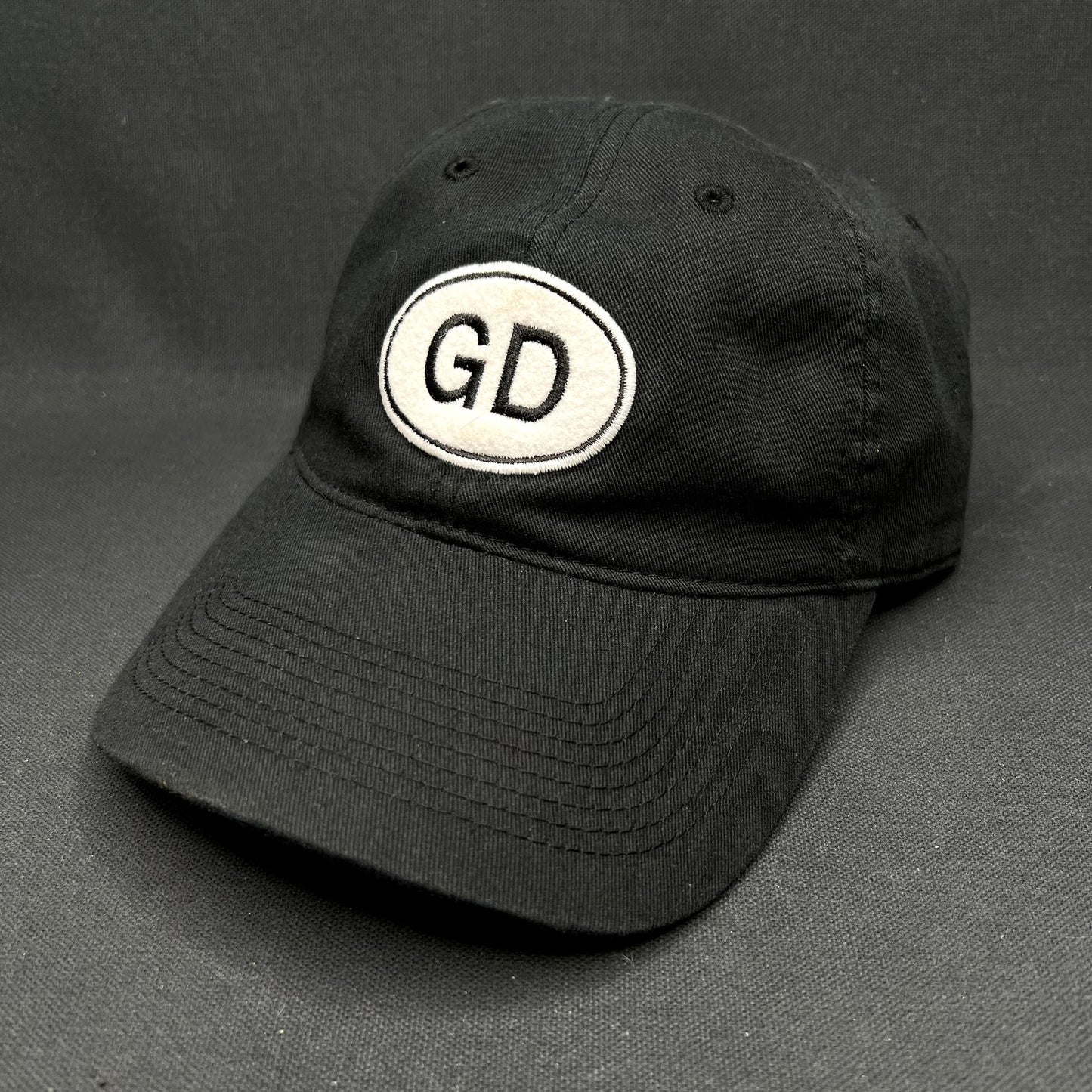 Hatteful Dead GD Logo Liquid Blue Strapback Hat Black