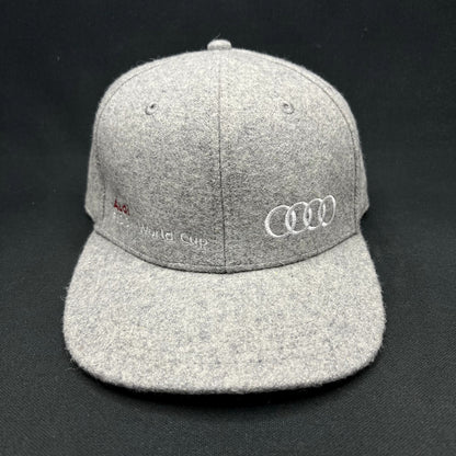 Audi FIS Alpine World Cup Wool Blend Snapback Hat Gray Felt Four Rings Cap