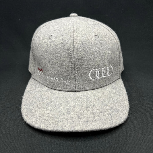 Audi FIS Alpine World Cup Wool Blend Snapback Hat Gray Felt Four Rings Cap