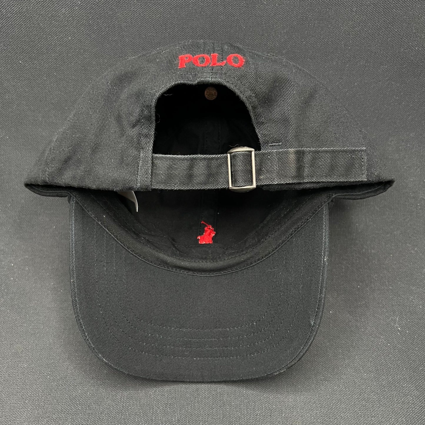 Polo Ralph Lauren Strapback Hat Black Red Pony Classic Cap