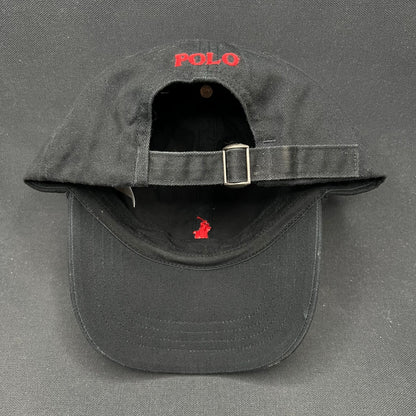 Polo Ralph Lauren Strapback Hat Black Red Pony Classic Cap