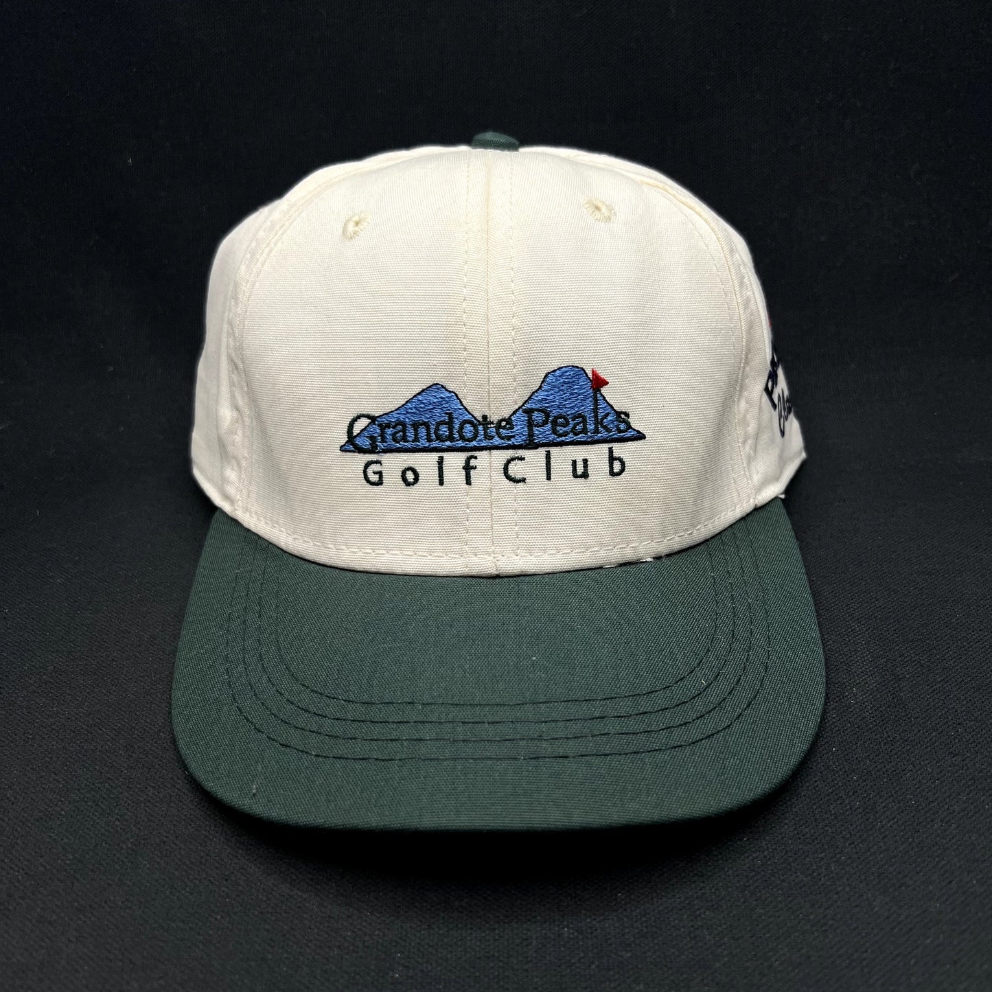 Vintage Grandote Peaks Golf Club PEDCO Classic Strapback Hat Made USA Imperial