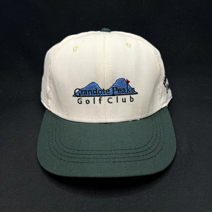 Vintage Grandote Peaks Golf Club PEDCO Classic Strapback Hat Made USA Imperial