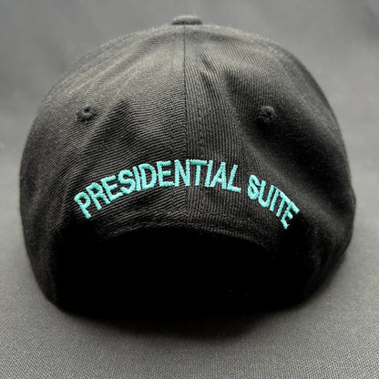 Esco’s Pizza Presidential Suite Snapback Hat Black Teal