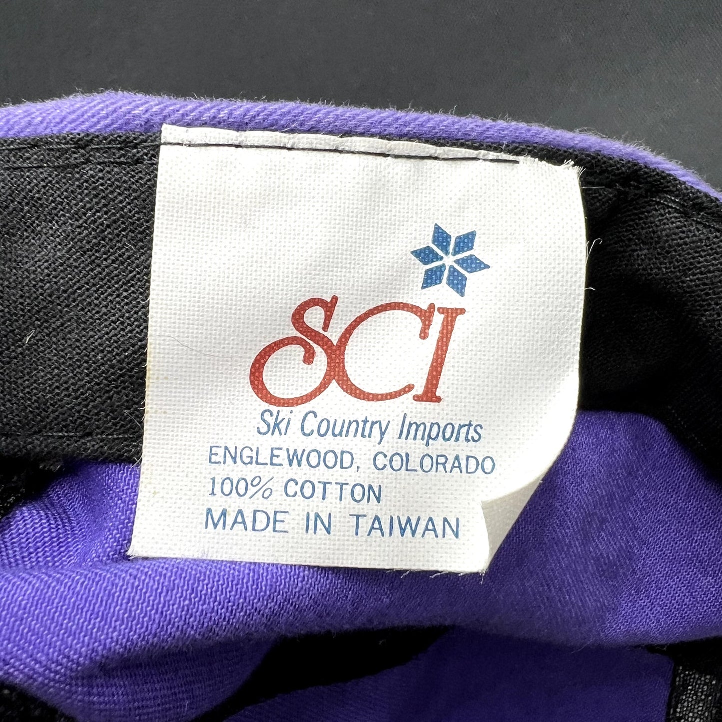 Vintage Obermeyer Ski Team 5-Panel Strapback Hat Purple Made in Taiwan SCI