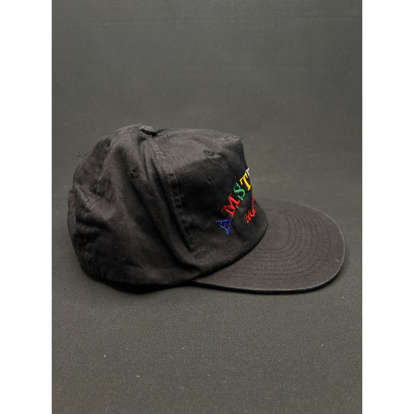 Vintage 1990s Amsterdam Holland Snapback Hat – Rainbow Embroidery, Heady Cap
