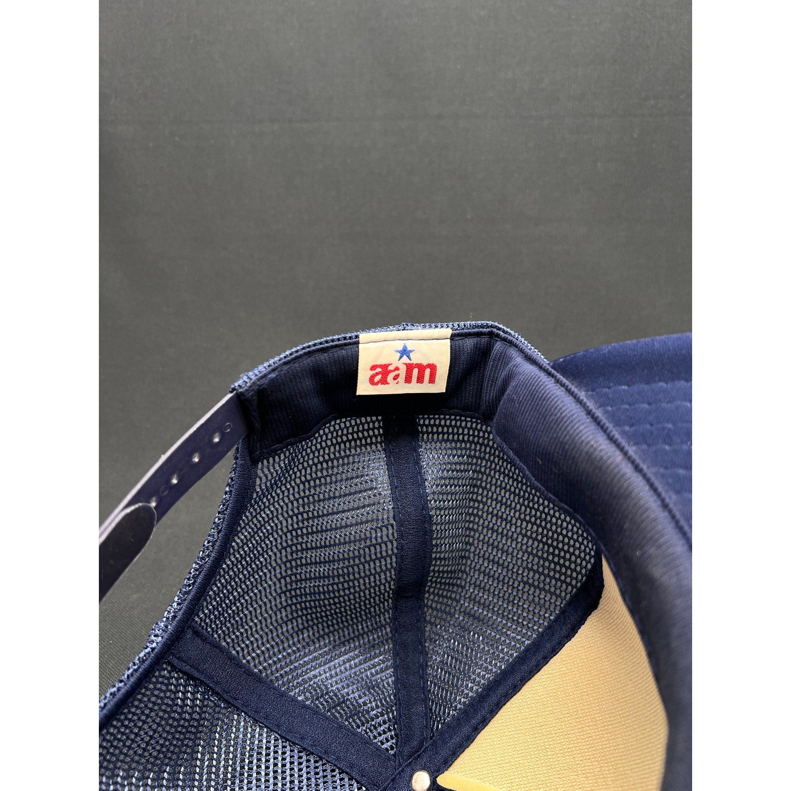 Vintage 1980s Navy Blue Trucker Hat "I Can Do Anything With Nothing" Made in USA