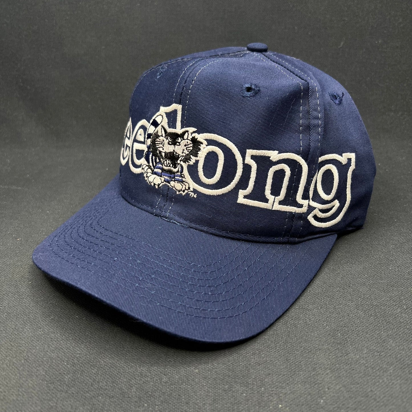 Vintage Geelong AFL Snapback Hat Big Logo Spellout Made in Taiwan