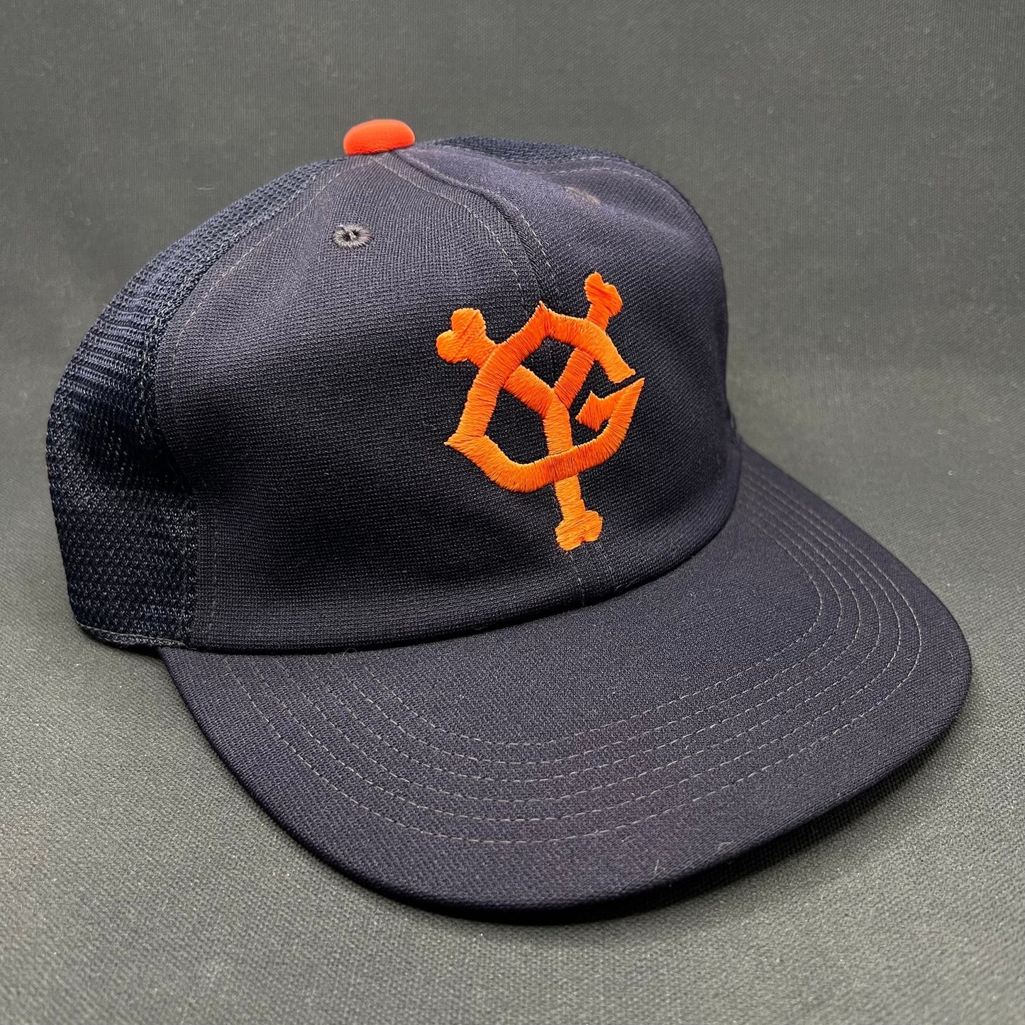Vintage Yomiuri Giants Snapback Hat Mesh Trucker Japan Baseball Black