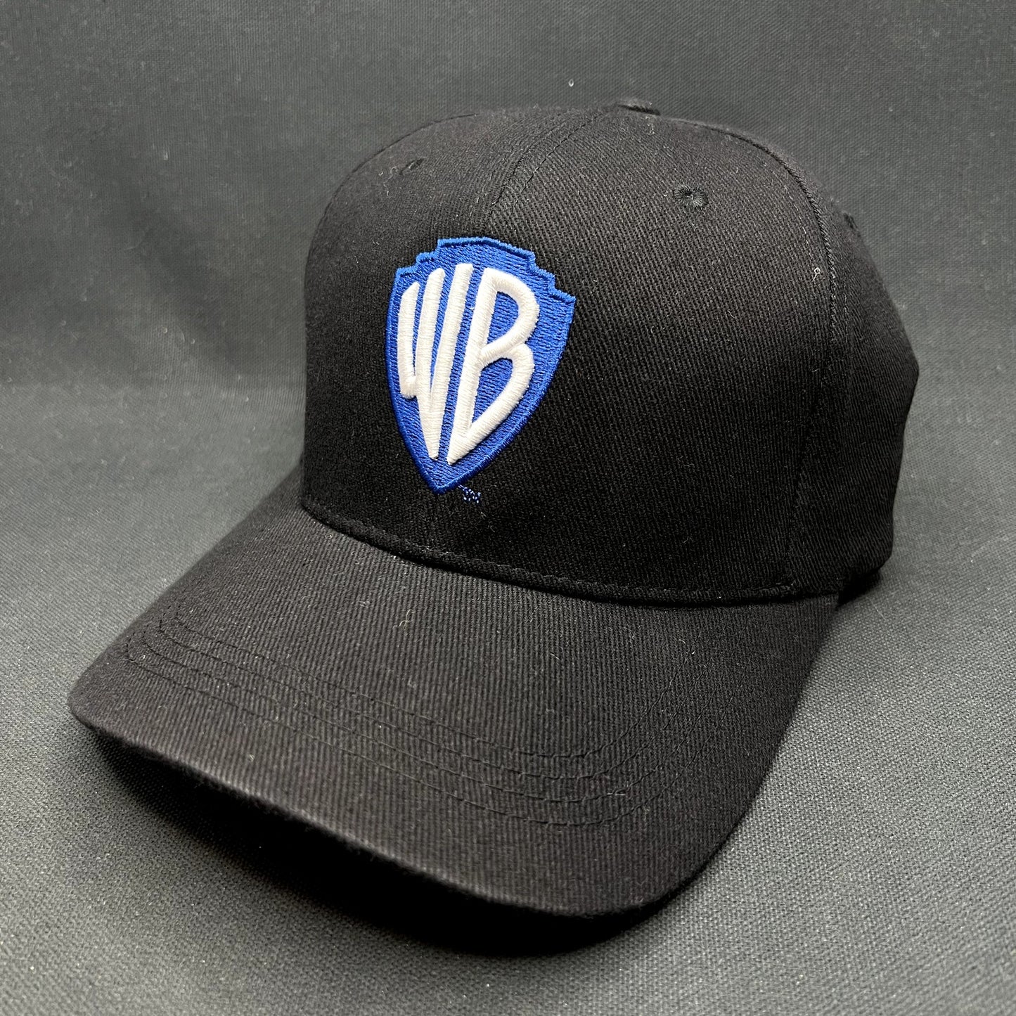 Warner Bros Studio Tour Hollywood Fitted Hat Black Blue WB Cap M/L