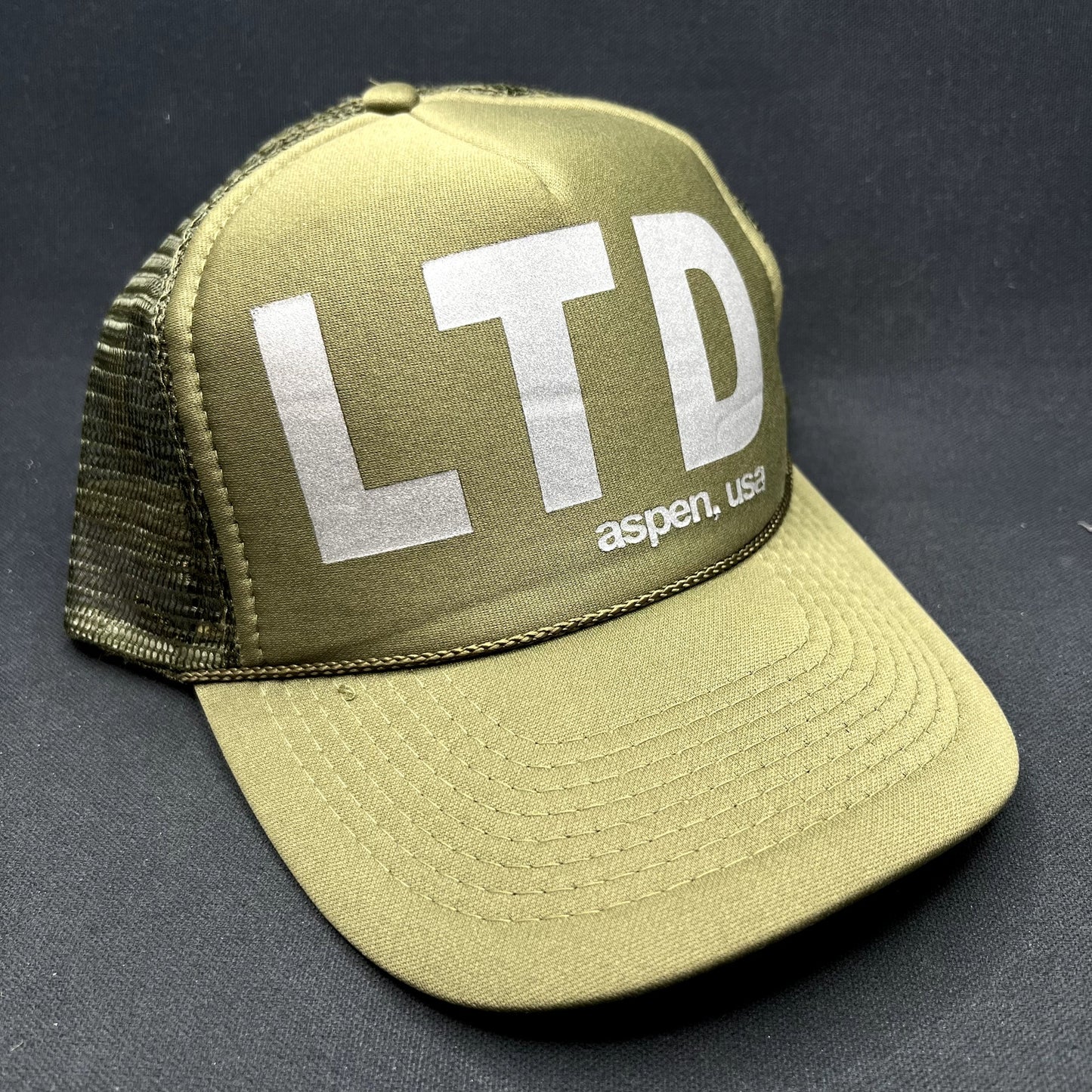 LTD Aspen USA Trucker Snapback Hat Olive Mesh Limited Brand Colorado OTTO