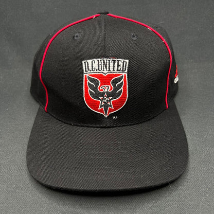 Vintage Adidas DC United MLS Snapback Hat Black Red Soccer Cap