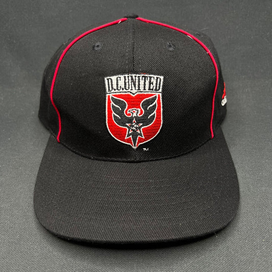 Vintage Adidas DC United MLS Snapback Hat Black Red Soccer Cap