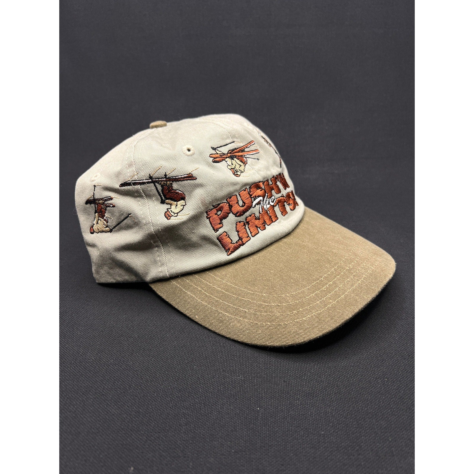 Vintage 90s “Pushin’ the Limits” Skiing Hat – Attitude Brand Strapback