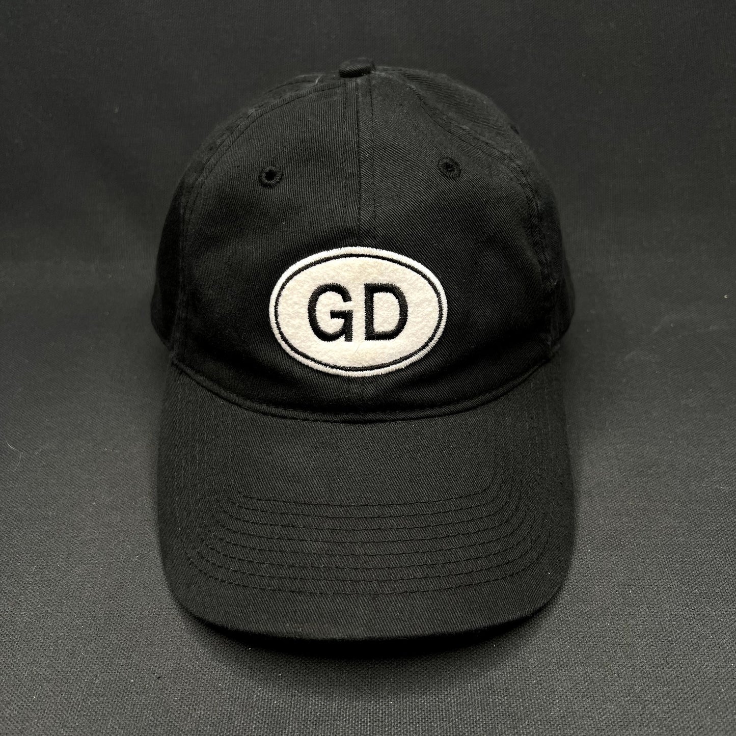 Hatteful Dead GD Logo Liquid Blue Strapback Hat Black
