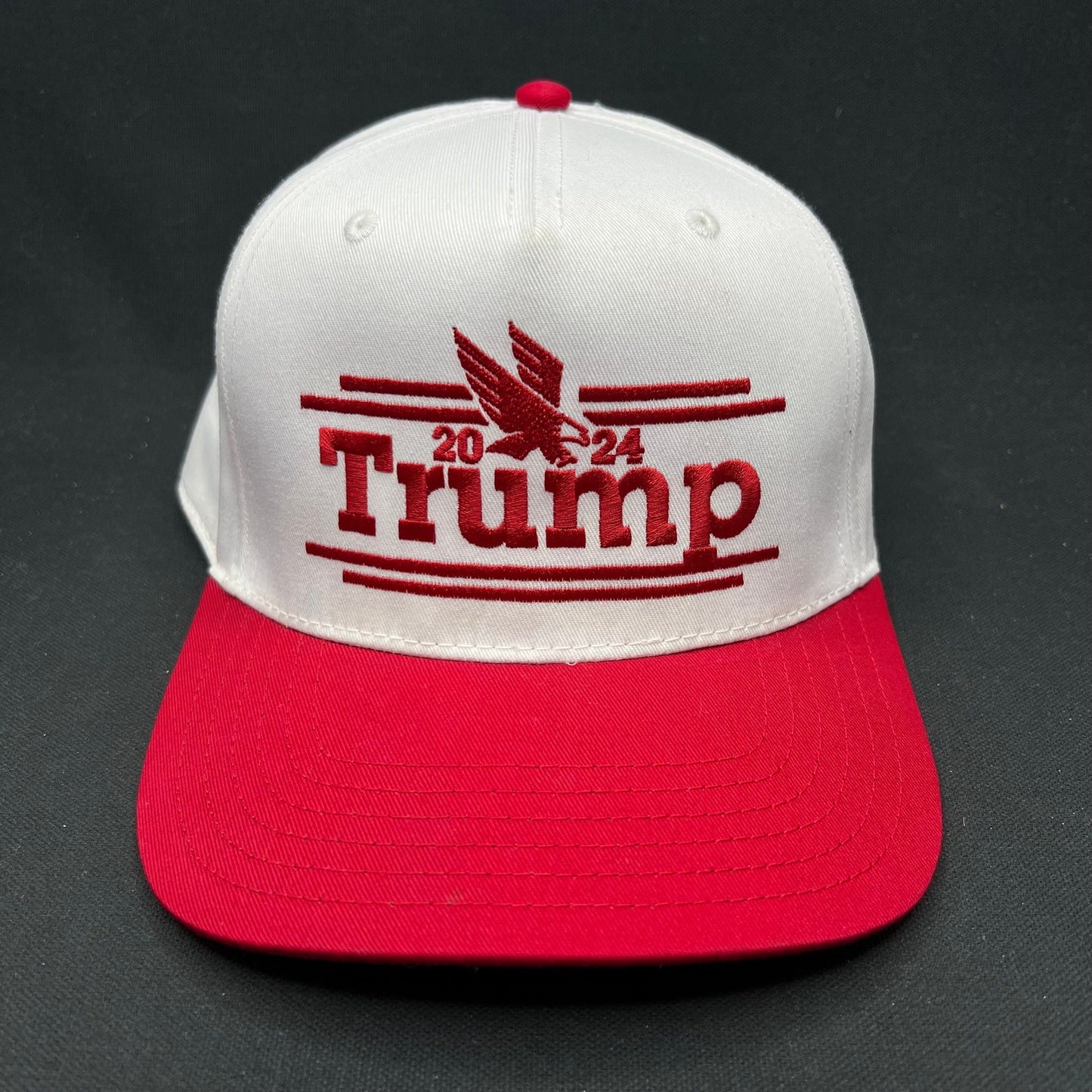 Trump 2024 Snapback Hat Red White Campaign Style Cap Adjustable