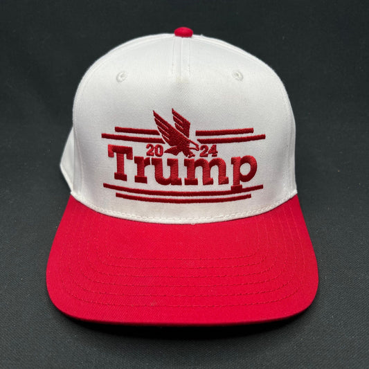 Trump 2024 Snapback Hat Red White Campaign Style Cap Adjustable