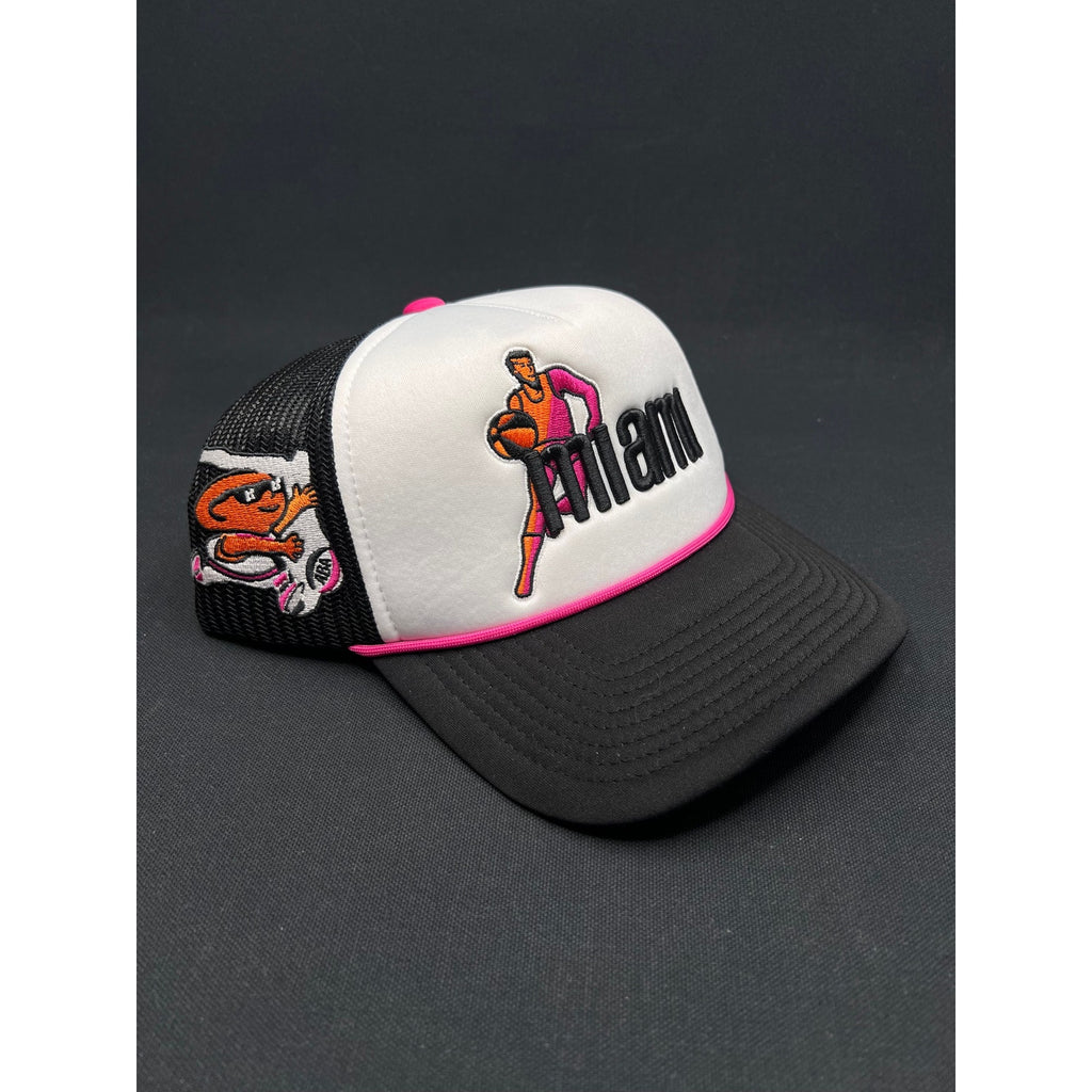 Mitchell & Ness Miami Floridians Throwback Rope Snapback – Pink Rope, Mesh Back, Vintage ABA Style