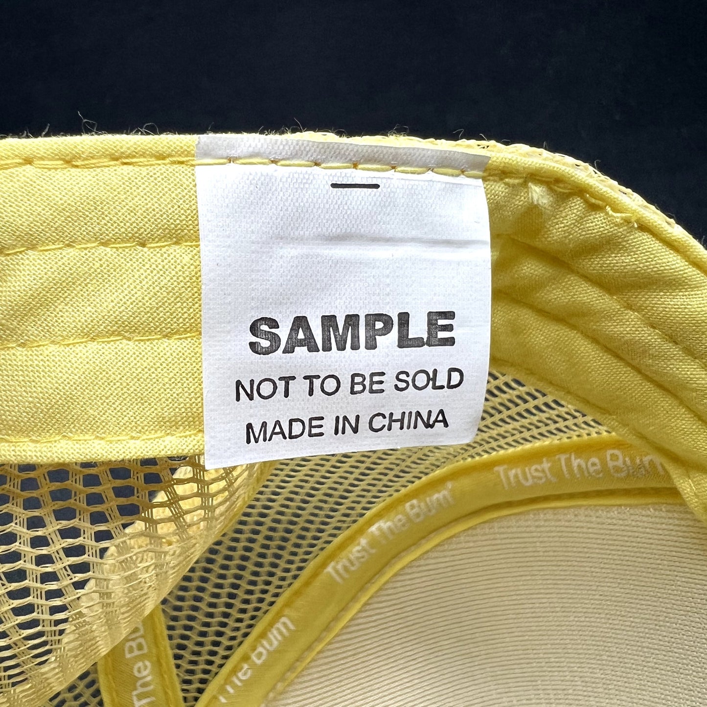 Baby Bum Trucker Snapback Hat Proto Sample Trust The Bum Yellow Pink Cap