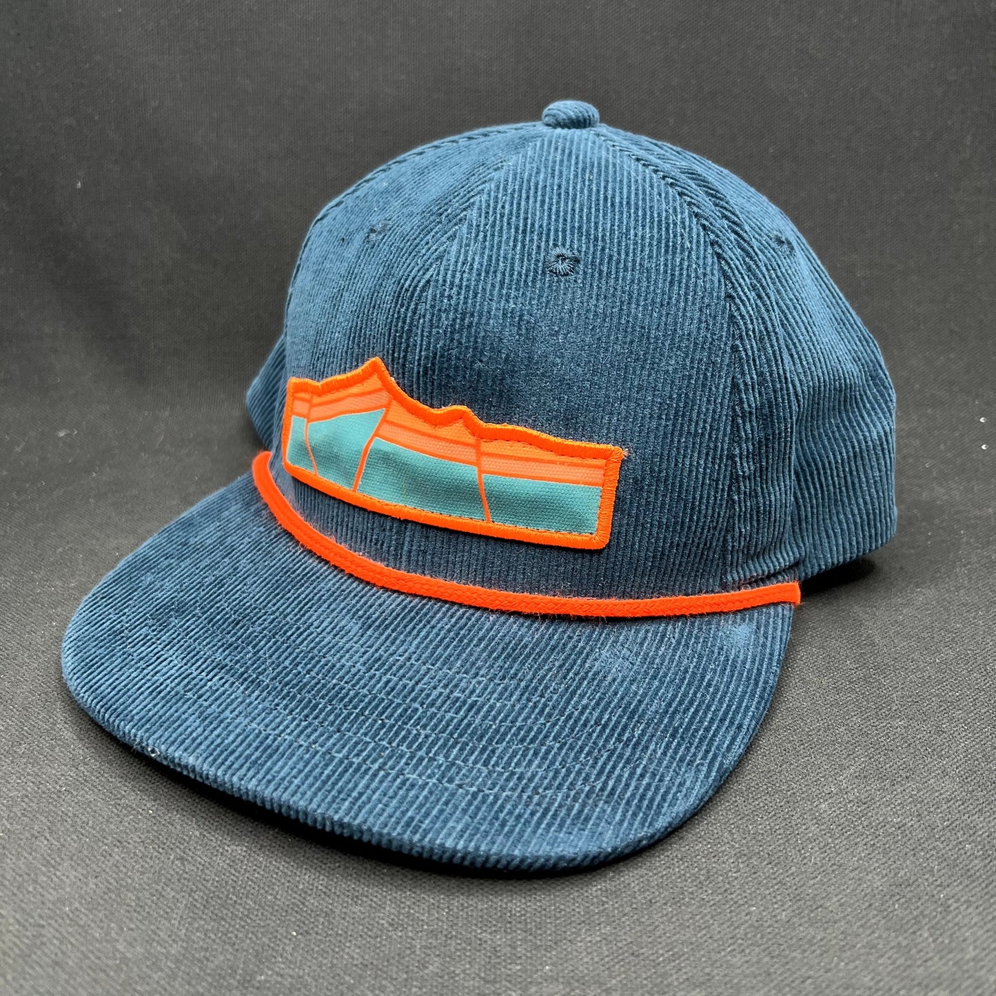 Sendero Provisions Co Corduroy Snapback Hat Blue Orange Rope Cap