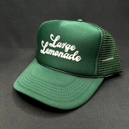Vintage Large Lemonade Mesh Trucker Snapback Hat Green Nissun Cap USA
