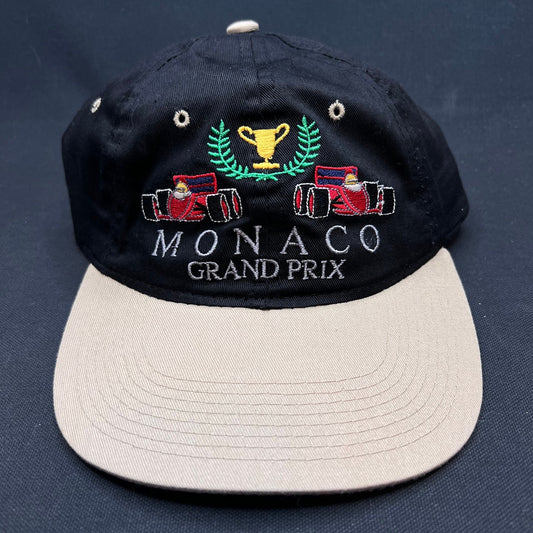 Vintage Monaco Grand Prix Racing Strapback Hat Formula One Vintage