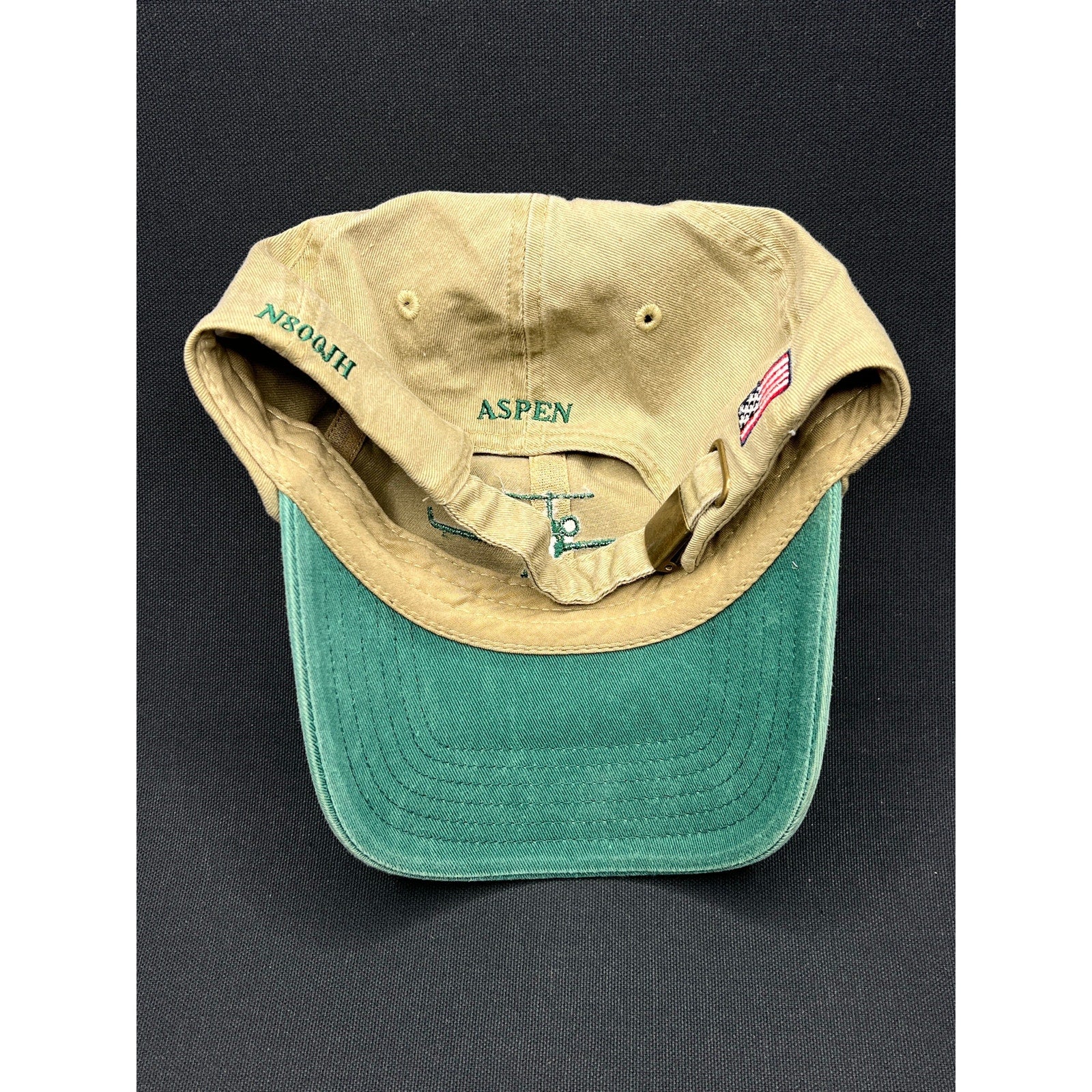 Gulfstream G550 Aspen Hat – Vintage Khaki & Green Dad Cap Private Jet Aviation
