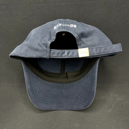 EMIS Strapback Hat Navy Minimal Logo Korean Brand Cap