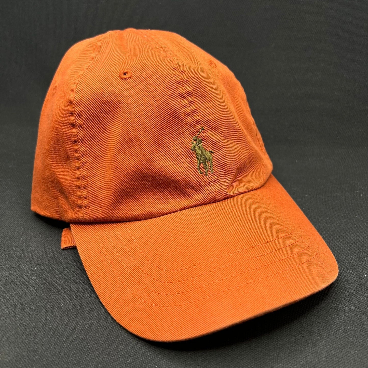 Polo Ralph Lauren Orange Strapback Hat Pony Logo Cap