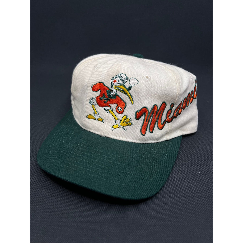 Vintage Miami Hurricanes Apex One Varsity Snapback – Ibis Logo, Made in Taiwan