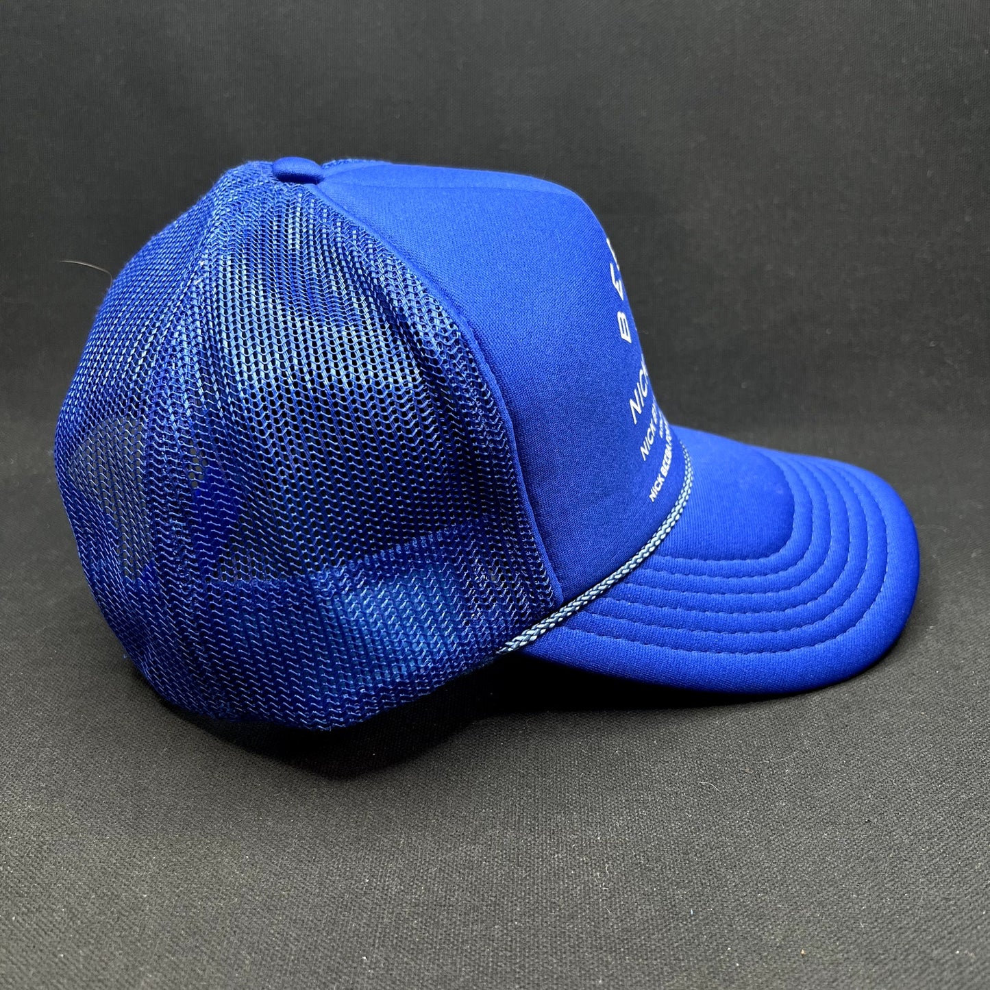 Nick Beeba Tour Trucker Hat Blue Snapback Macklemore Concert Promo