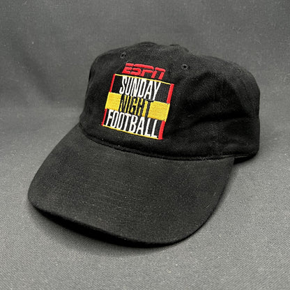Vintage ESPN Sunday Night Football Strapback Hat Jets Raiders Y2K