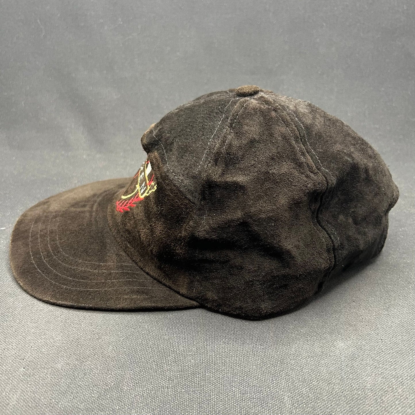 Vintage Aspen 100% Suede Strapback Hat Ski Country Imports USA