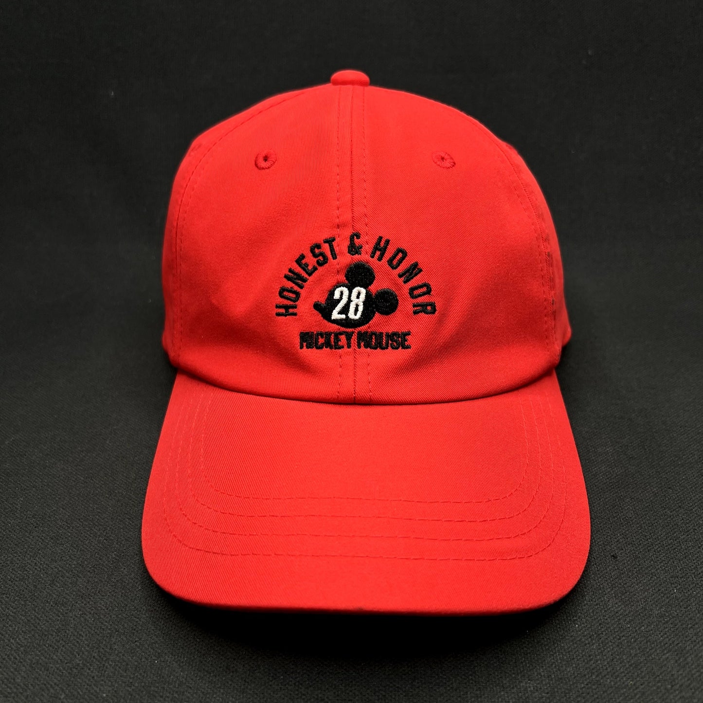 Disney Mickey Mouse Club House 28 Honest & Honor Strapback Hat Red Disney Cap