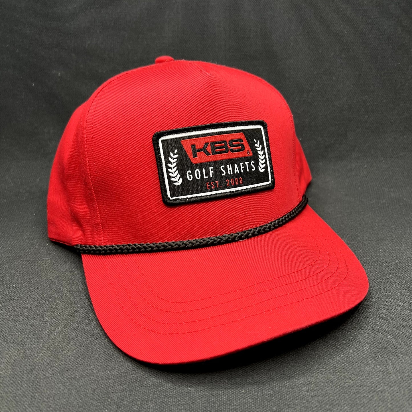 KBS Golf Shafts Rope Snapback Hat Red Golf Cap