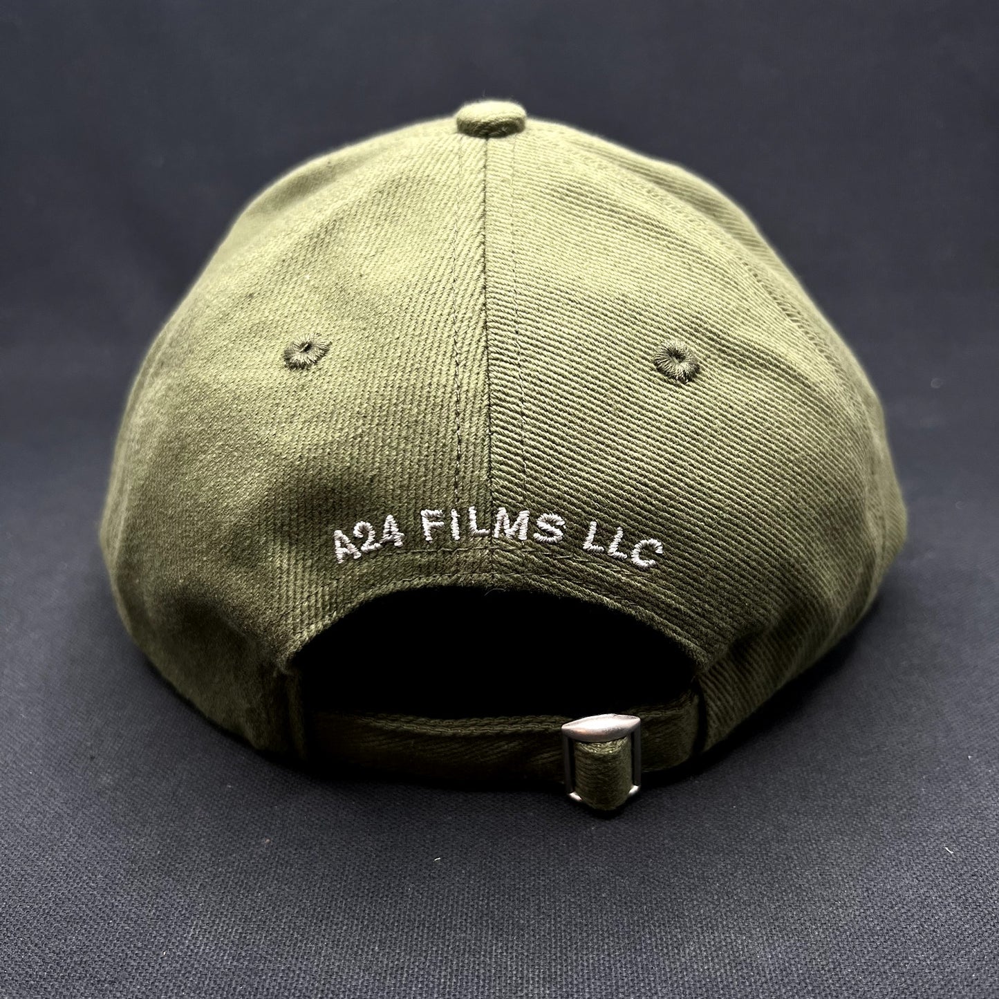 A24 Films Strapback Hat Olive Green Minimal Logo Cap