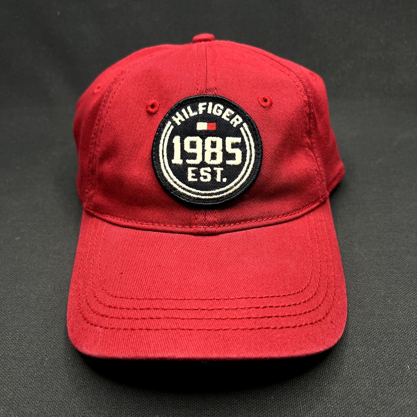 Tommy Hilfiger 1985 EST Red Flex Fit Hat L XL Fitted Cap