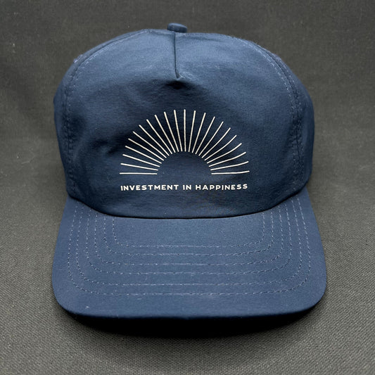 Vuori Investment In Happiness Navy Snapback Performance Hat