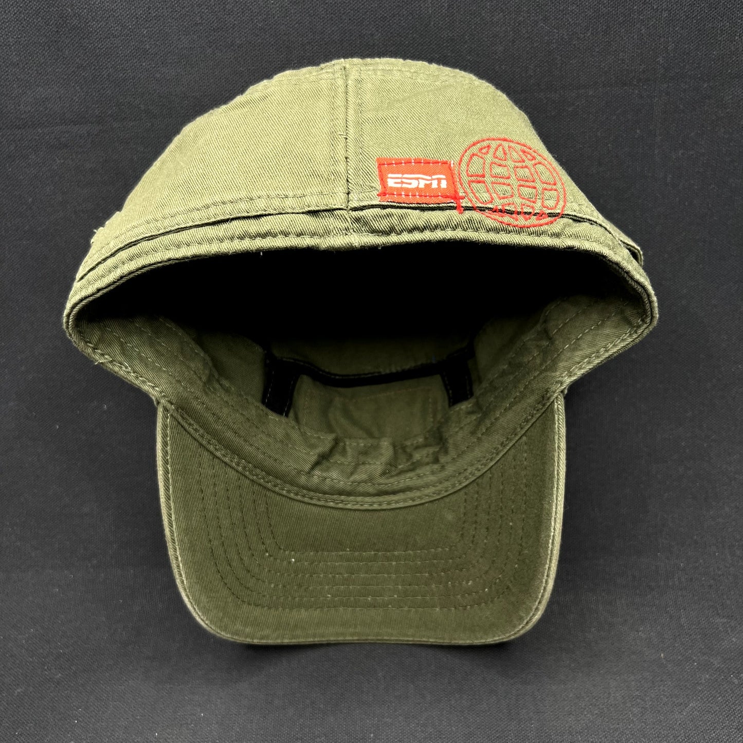 Vintage X Games ESPN Cadet Military Cap Olive Green OSFM