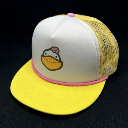 Baby Bum Trucker Snapback Hat Proto Sample Trust The Bum Yellow Pink Cap