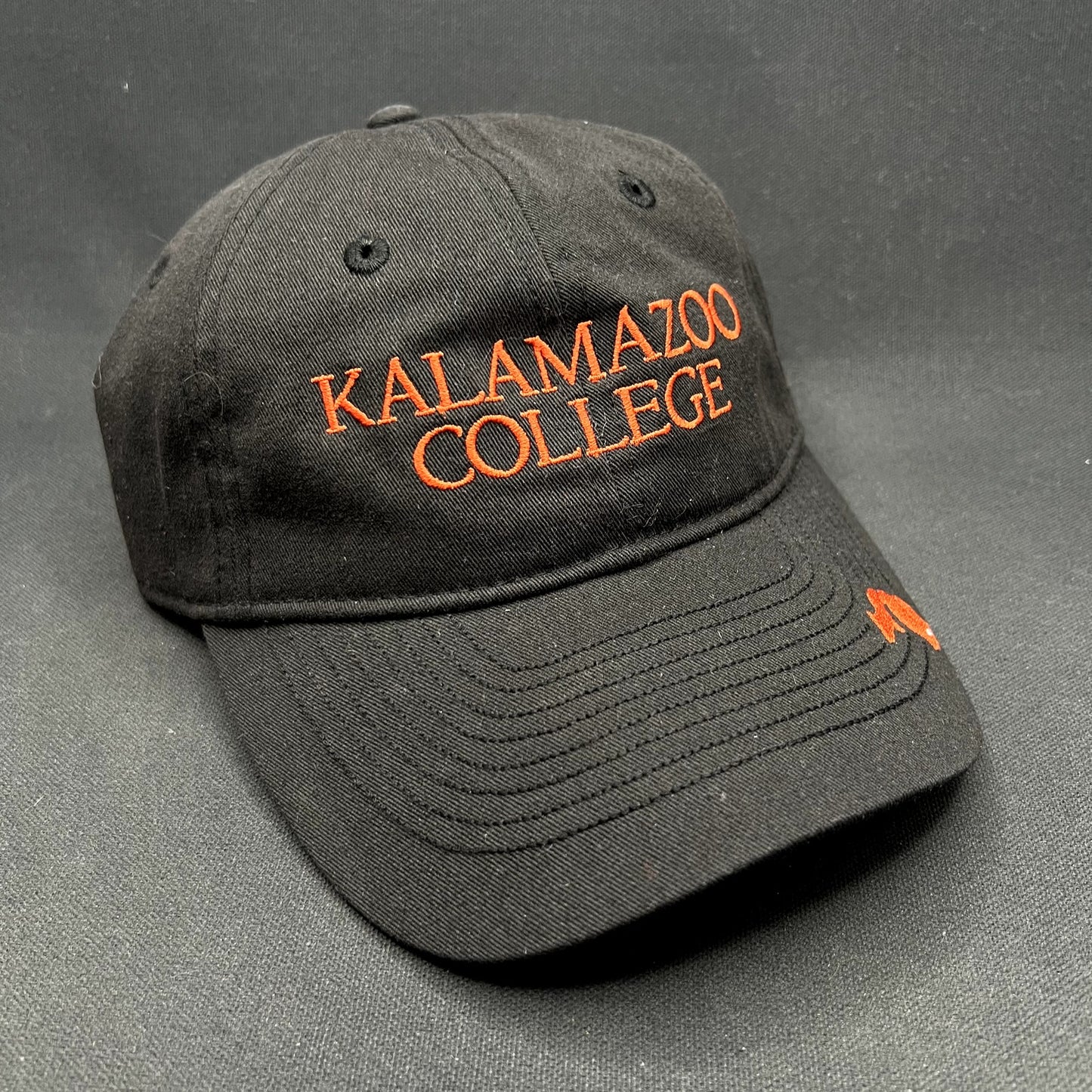 Kalamazoo College Black Orange Strapback Hat Gear Adjustable Dad Cap