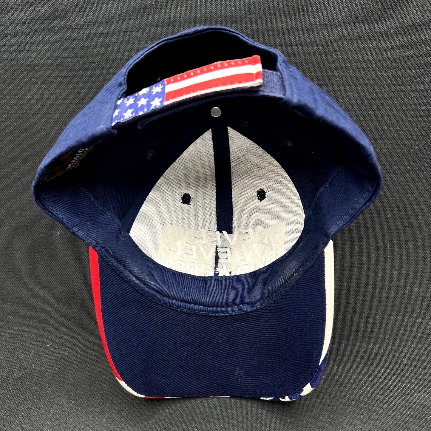 Y2K Evel Knievel Road Crew American Flag Strapback Hat