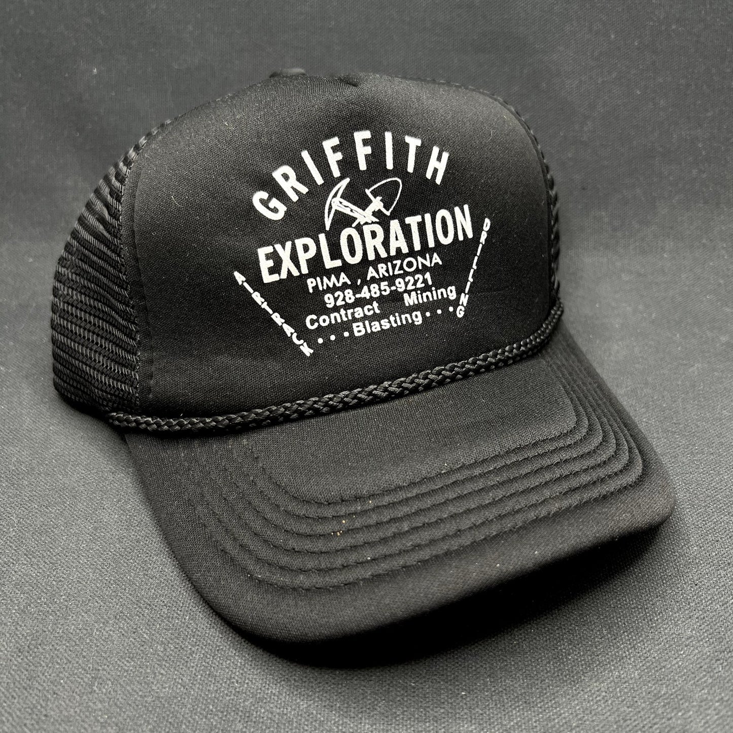 Vintage Griffith Exploration Drilling Trucker Snapback Hat