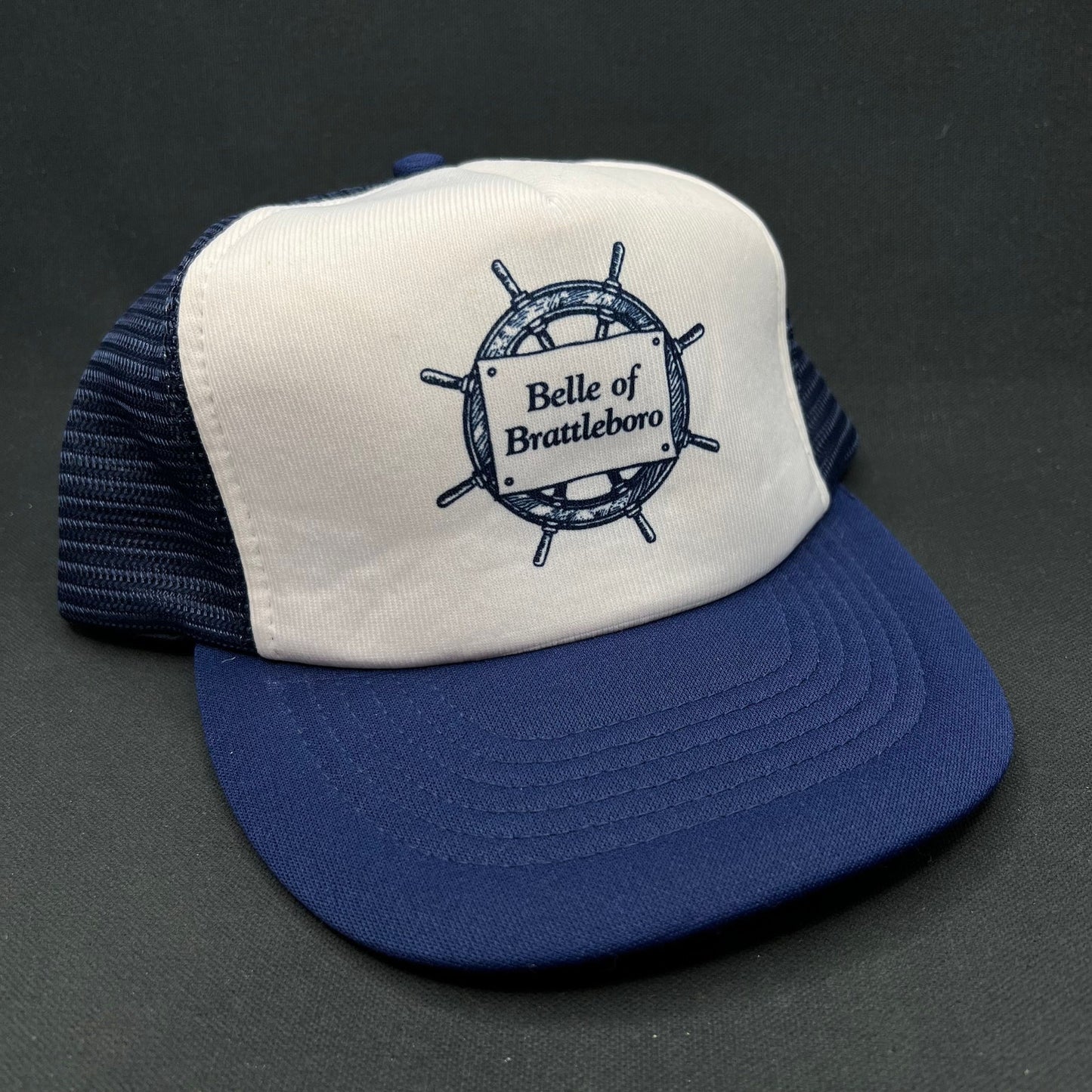 Vintage Belle of Brattleboro Snapback Trucker Hat Sunbelt Nautical