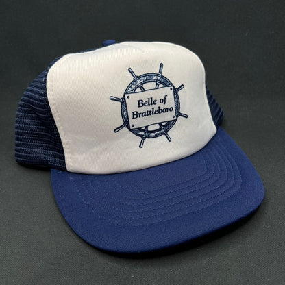 Vintage Belle of Brattleboro Snapback Trucker Hat Sunbelt Nautical