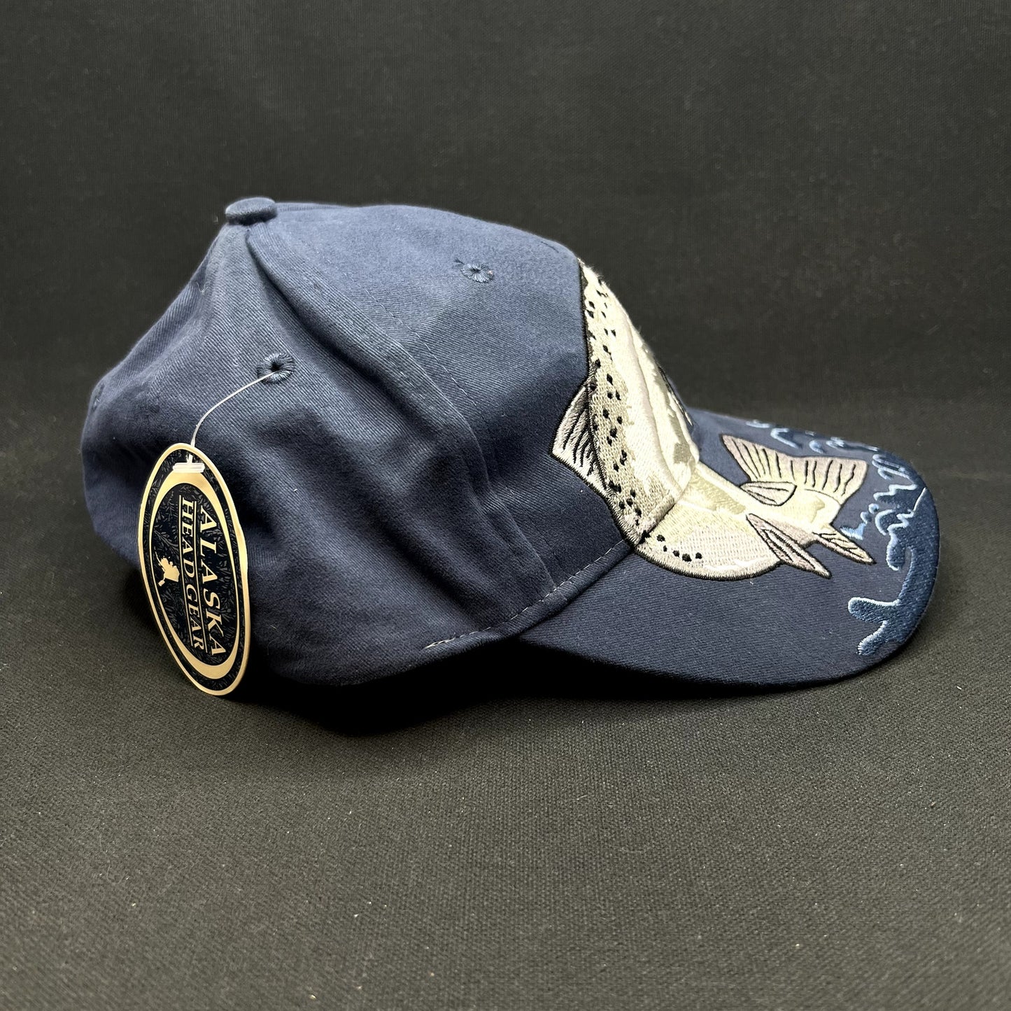 Vintage Alaska Rainbow Trout Fishing Strapback Hat Arctic Circle Enterprises Embroidered