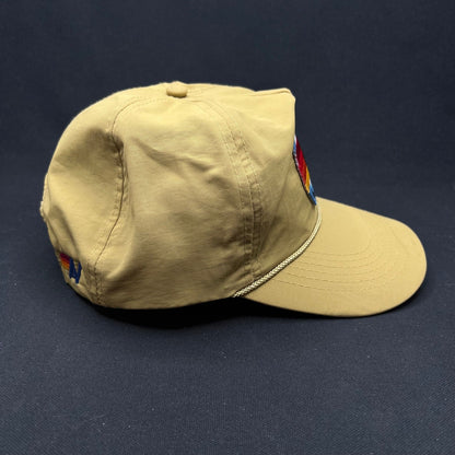 Aviator Nation Rock & Roll Patch Strapback Hat Tan