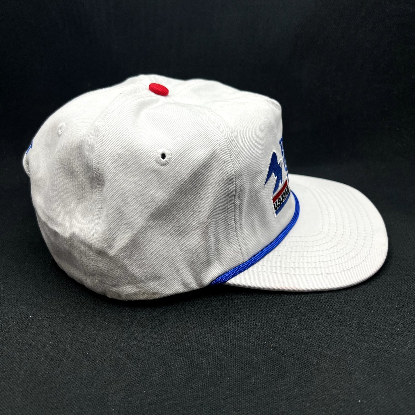 Teton Gravity Research USPS Mail Snapback Hat White Rope Cap Lightly Damaged